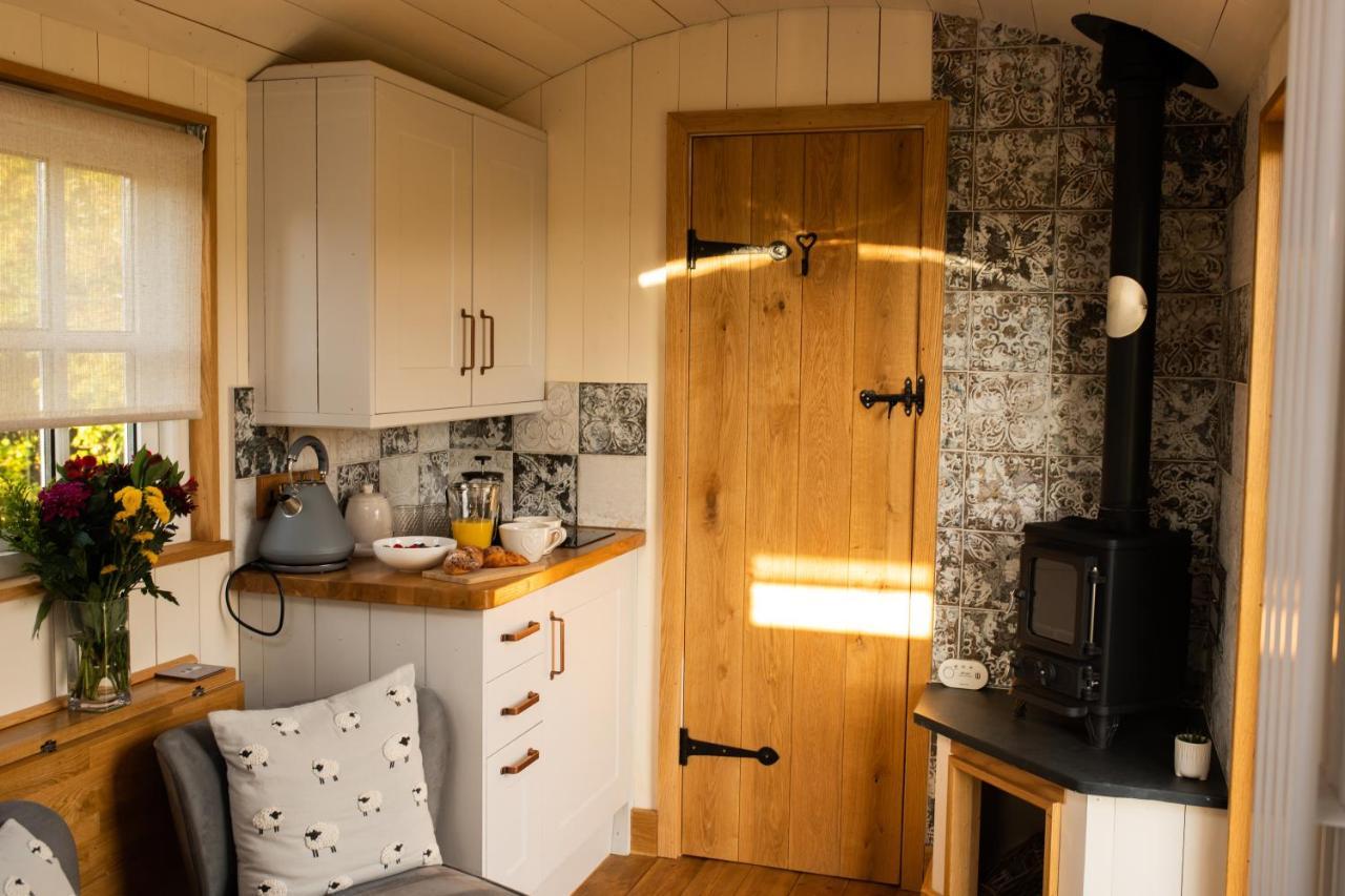 Harrys Hideout - Shepherd'S Huts At Harrys Cottages Pen-y-Clawdd 외부 사진